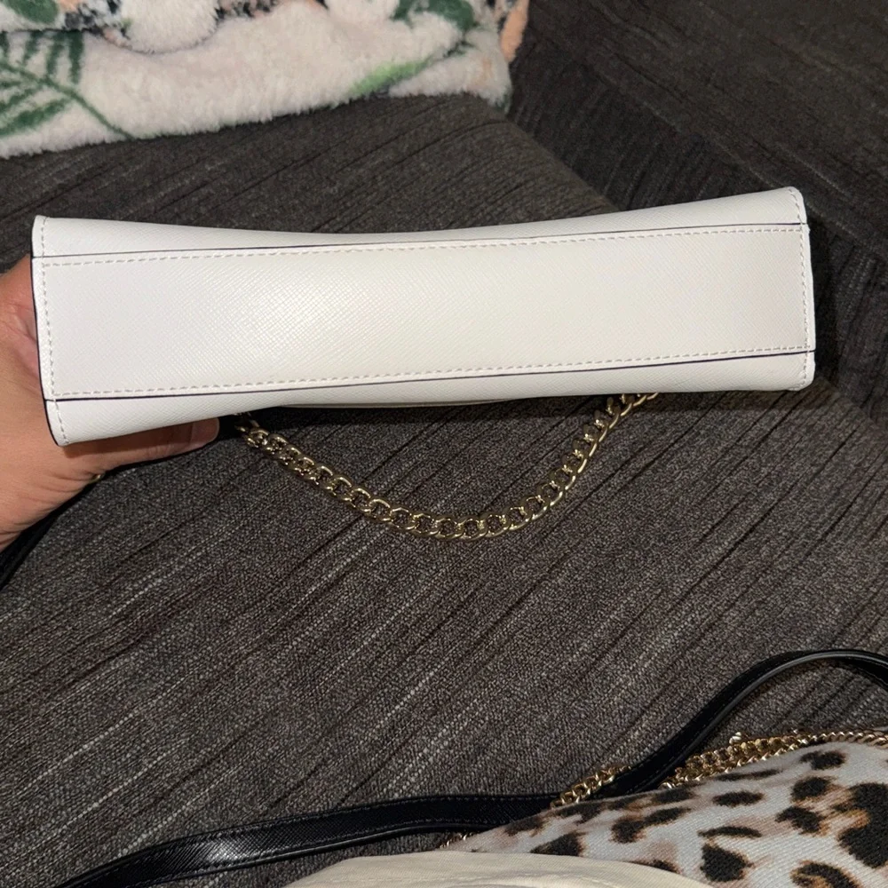 Kate‎ Spade tan cream and black Madison Flap Convertible chain Crossbody